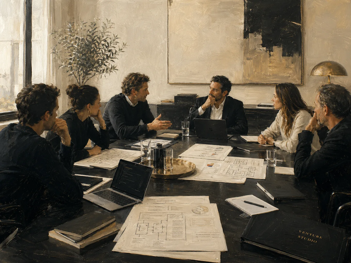 Next 11 Ventures partners in a venture studio working session
